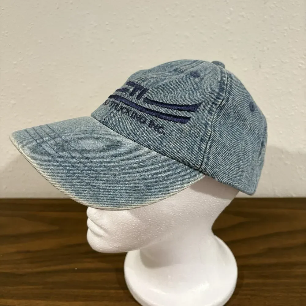Vintage Cressler Trucking Inc Hat Cap America Strapback Denim Trucker USA Adjust